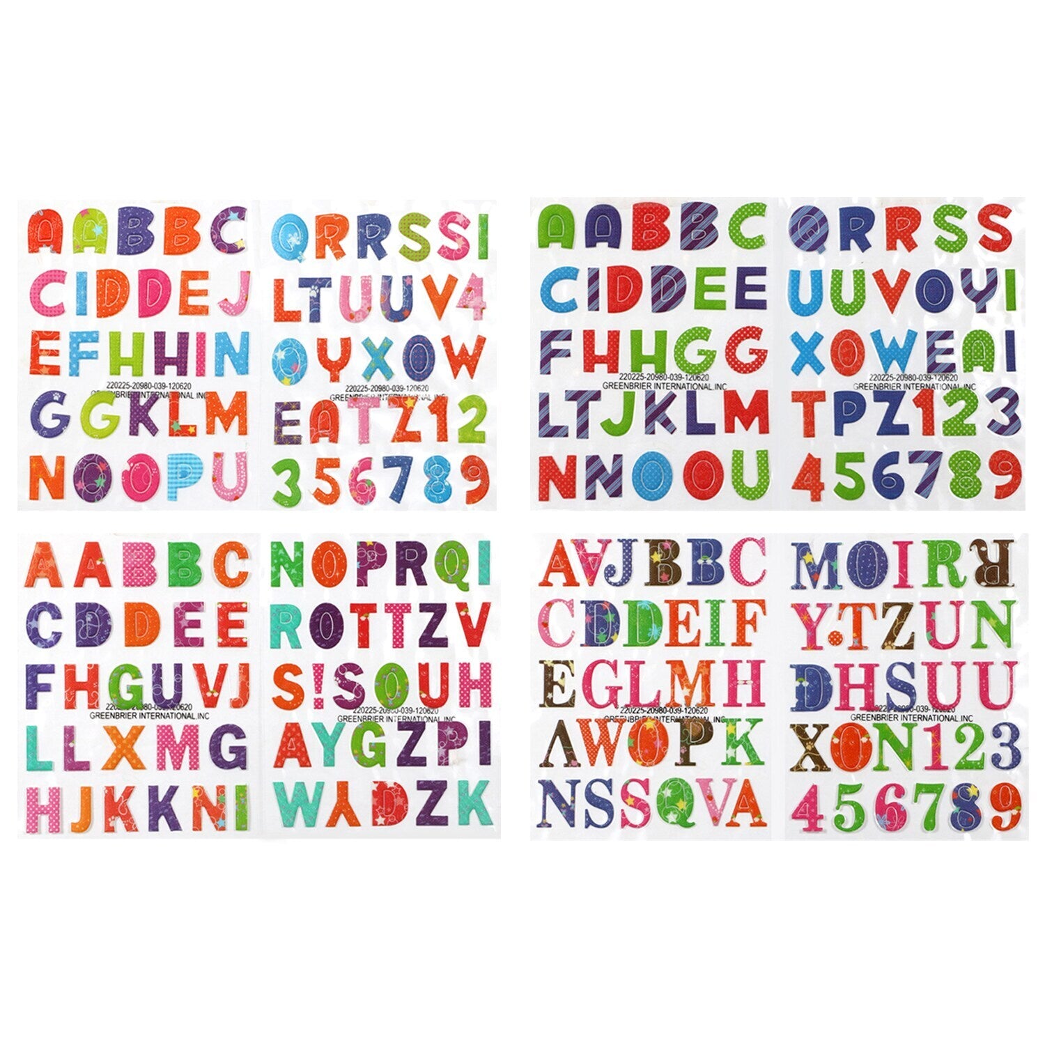 Crafter's Square Puffy Alphabet Stickers, 56-ct. Packs (Pack of 24)