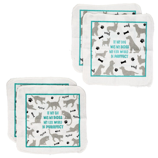 Black, & White Sentiment Scrubber Dishcloths, 2-ct. Packs (Pack of 12)