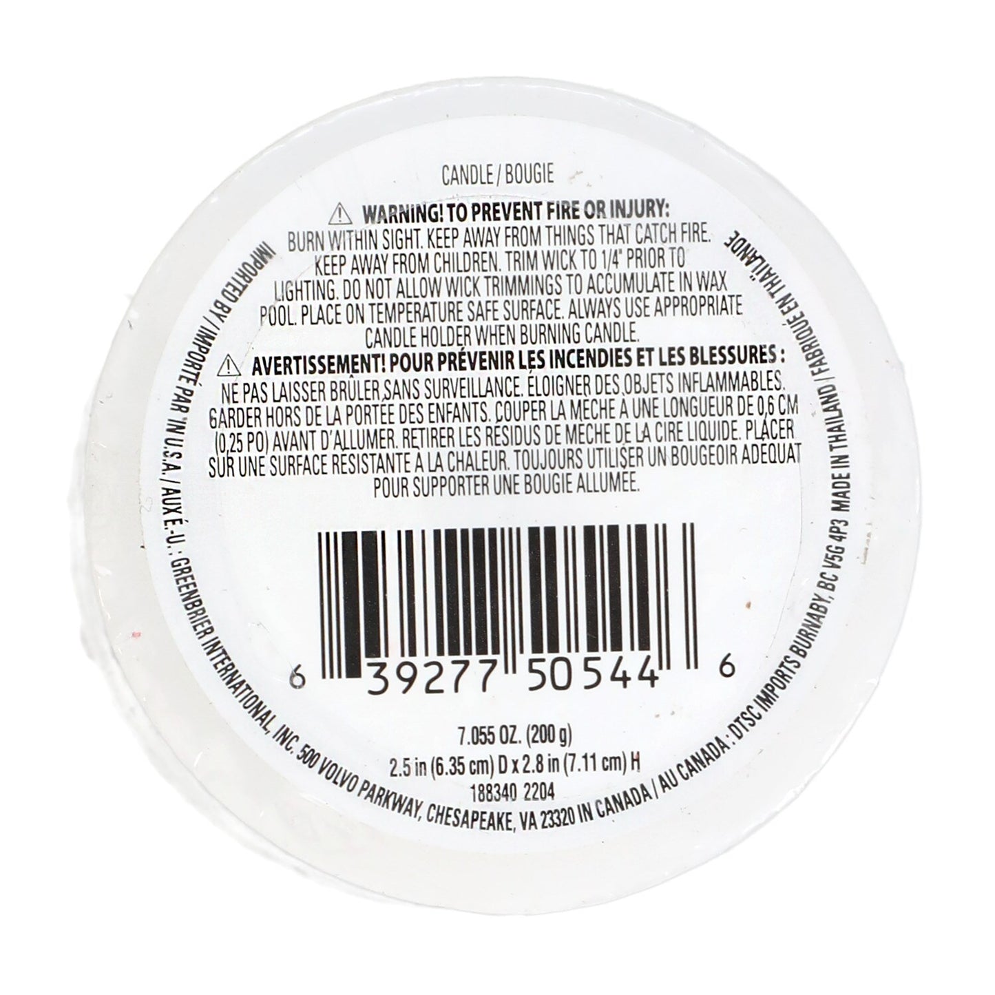 Luminessence Unscented White Pillar Candles, 2.875x2.5 in. (Pack of 4)