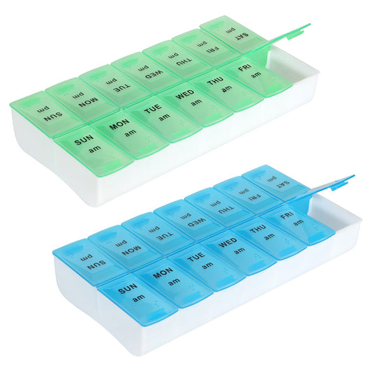Fusion Life 7-Day Pill Organizers, 7x4x1.25-in. (Pack of 24)