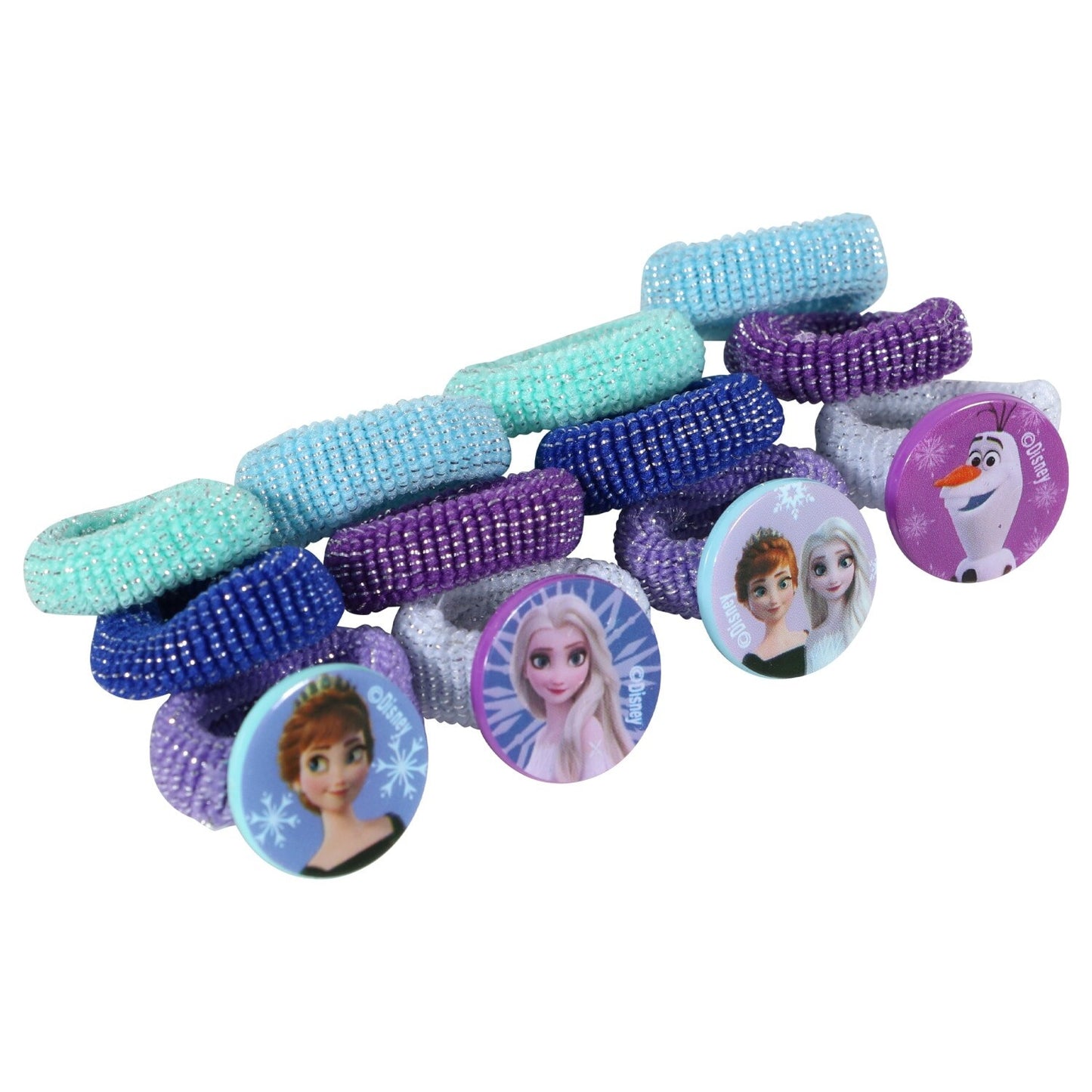 Disney Frozen II Children's Fabric Hair Ties, 12-ct. Packs (Pack of 12)
