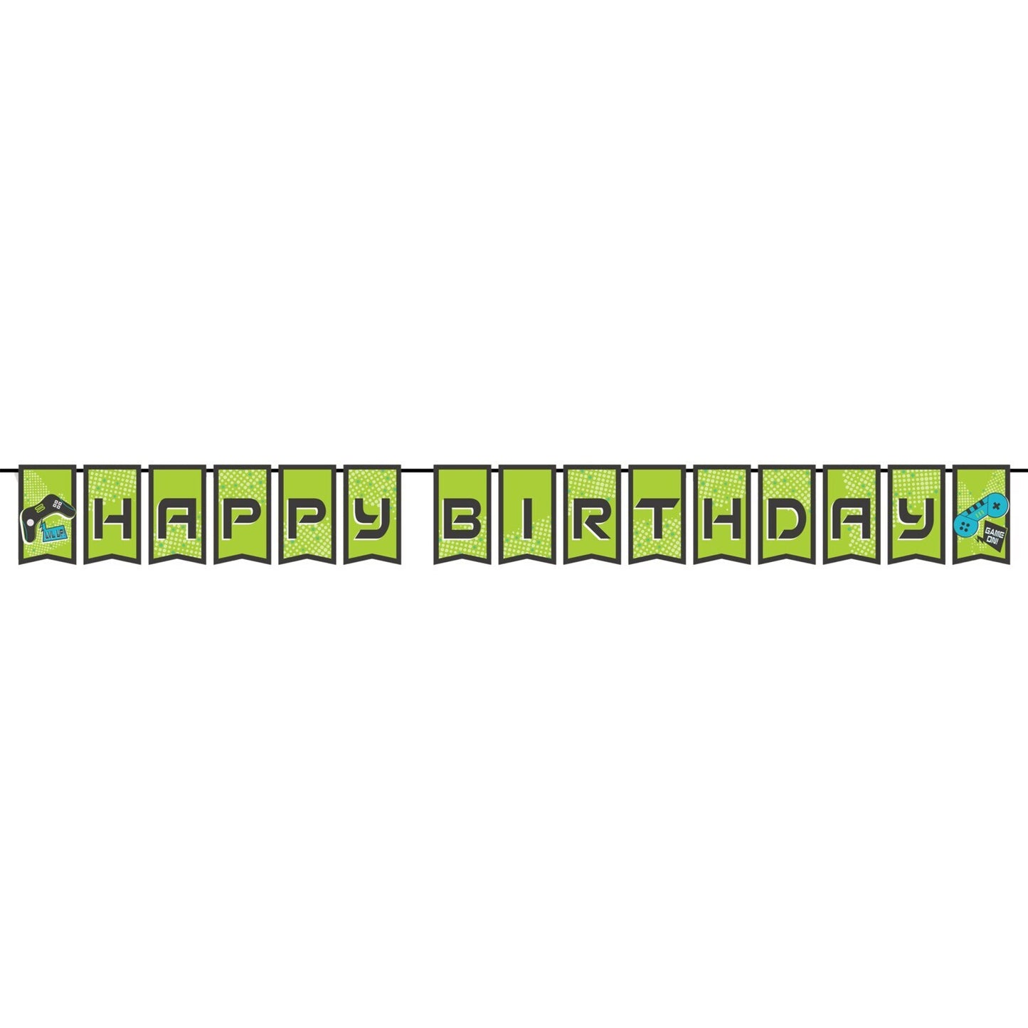Game Theme Birthday Banner, 7-ft. (84-in. x .10-in. x 7-in.) (Pack of 24)