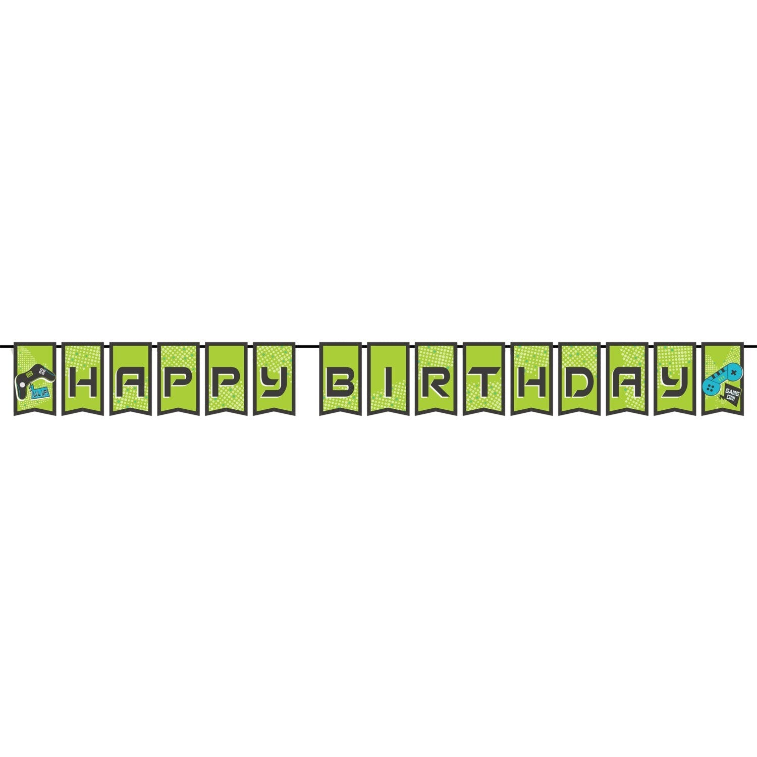 Game Theme Birthday Banner, 7-ft. (84-in. x .10-in. x 7-in.) (Pack of 24)