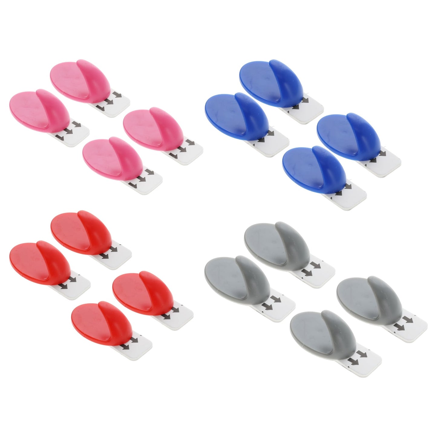 White Plastic Removable Wall Hooks, 1 lb. (Pack of 24)