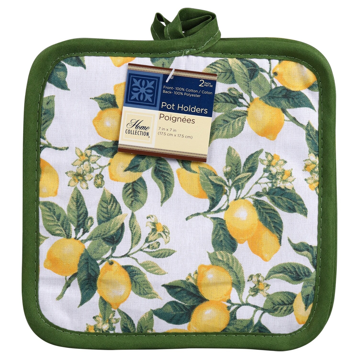 Home Collection Lemon Design Oven Mitts and Pot Holders (Pack of 24)