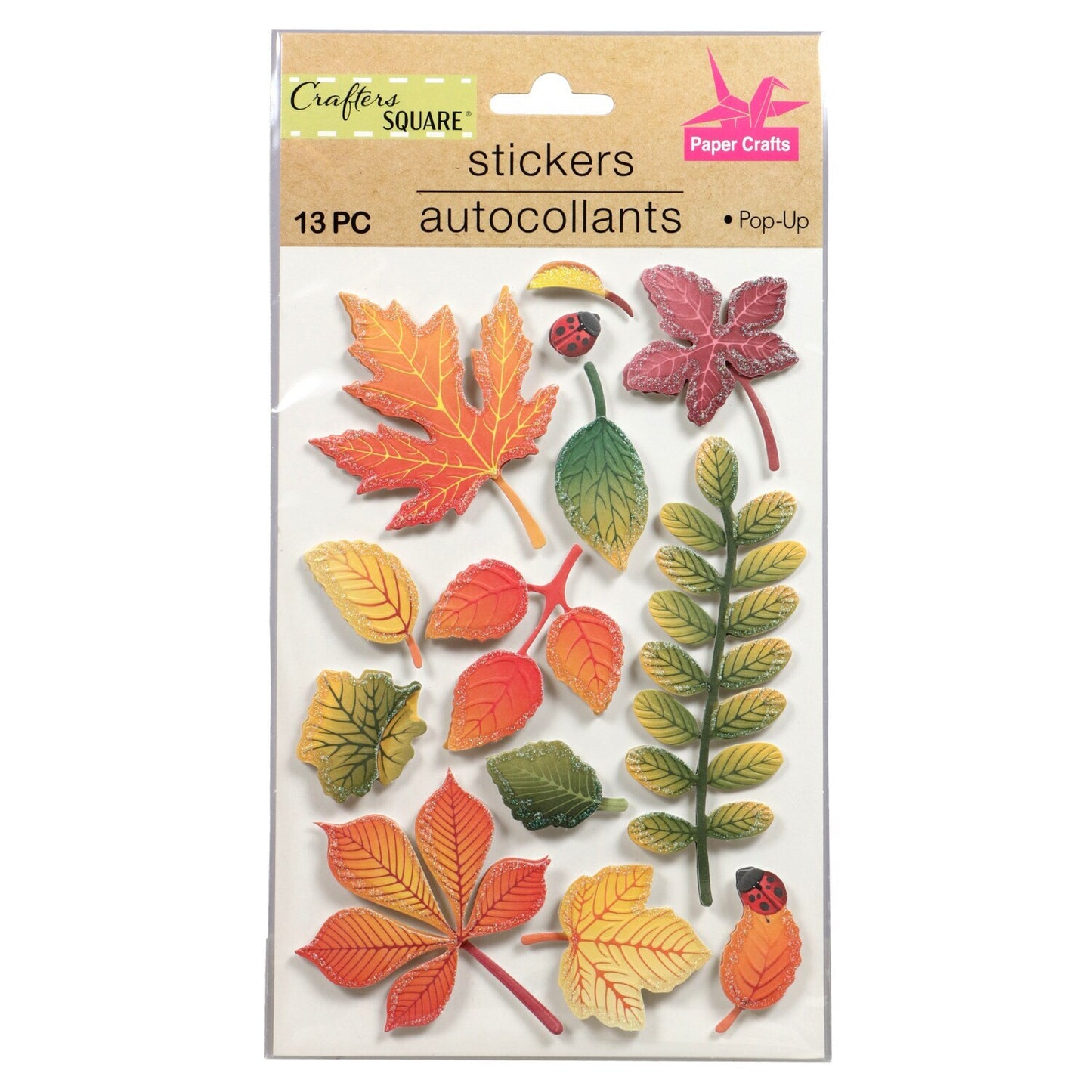 Crafter's Square Handmade Pop-up Leaf Stickers (Pack of 36)