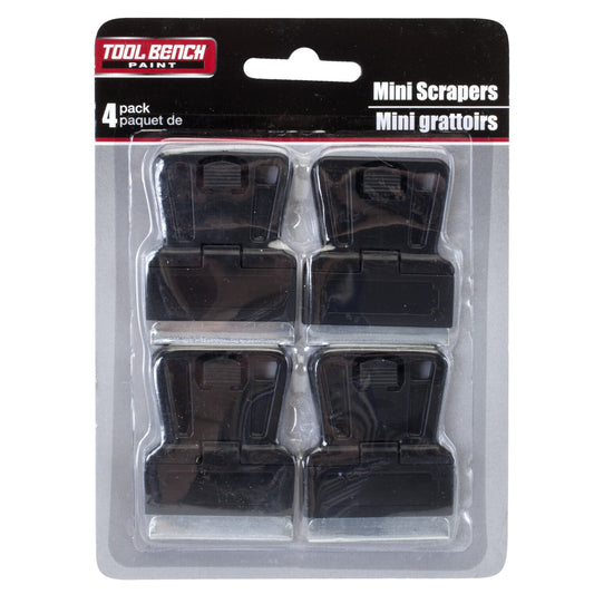 Tool Bench Mini Scrapers with Plastic-Grip Handles 4-ct. Packs (Pack of 24)
