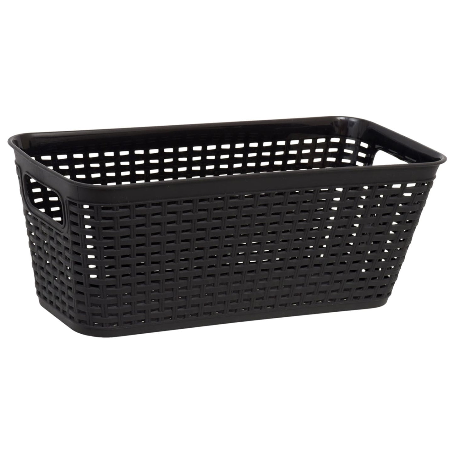 Essentials Woven-Look Plastic Storage Baskets (Pack of 24)
