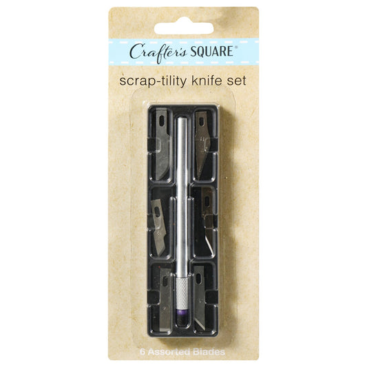 Crafter's Square Scrap-tility Knife Set with 6 Blades (Pack of 4)