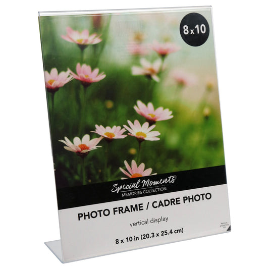 Freestanding Borderless Vertical Plastic Picture Frames, 8x10 in. (Pack of 6)