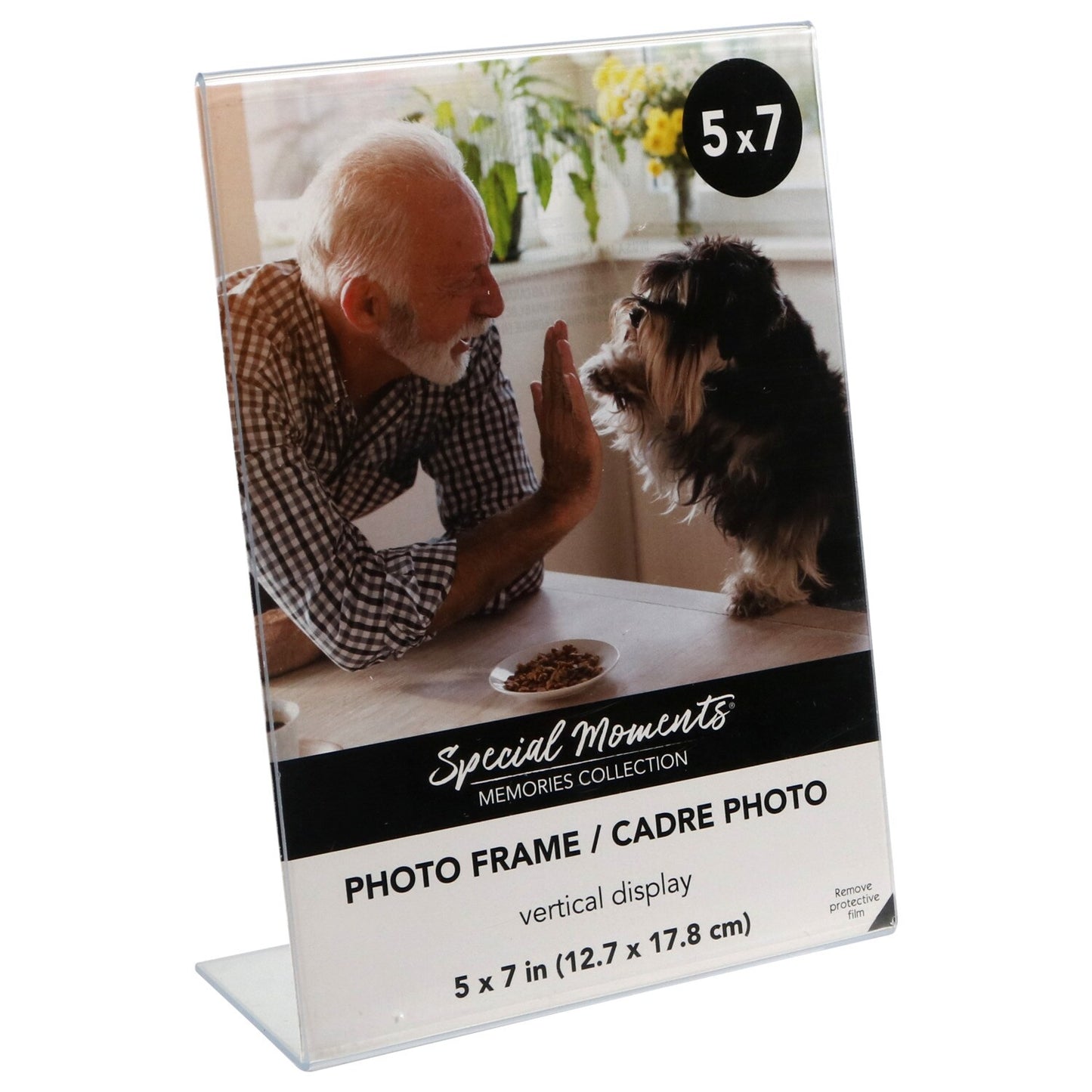 Special Freestanding Borderless Vertical Plastic Picture Frames, 5x7 in. (Pack