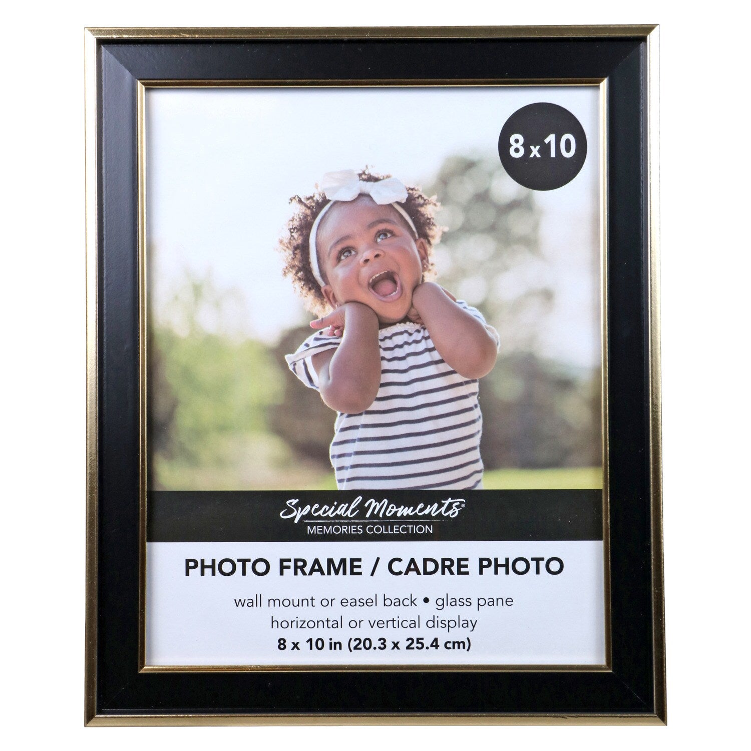 Special Black with Double Gold Trim Picture Frames, 8x10 in. (Pack of 12)