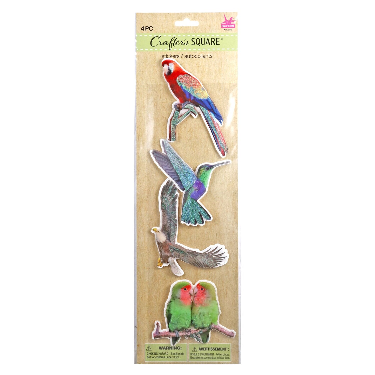 Crafter's Square Bird Stickers, 4-ct. Packs (Pack of 36)