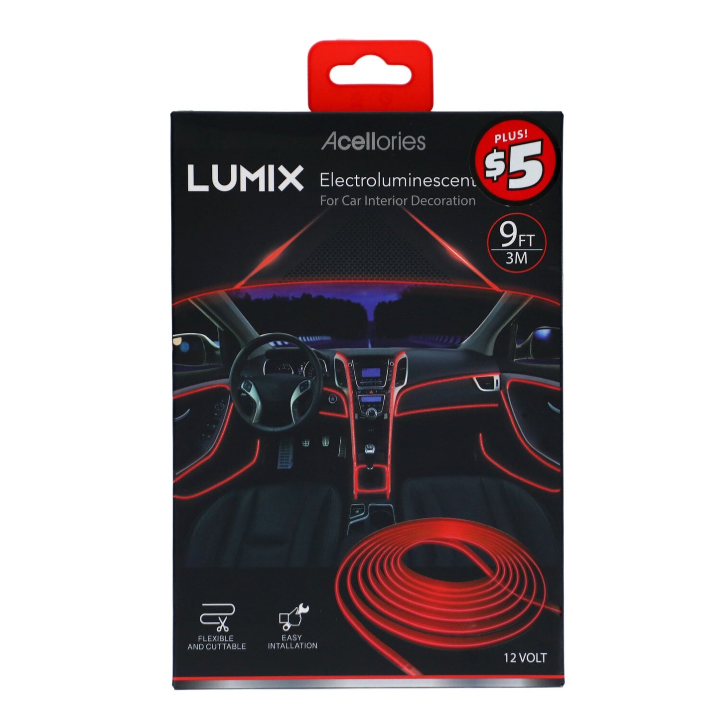 LUMX LED Interior Luminescent Car Trim Lights, 9-ft (Pack of 1)
