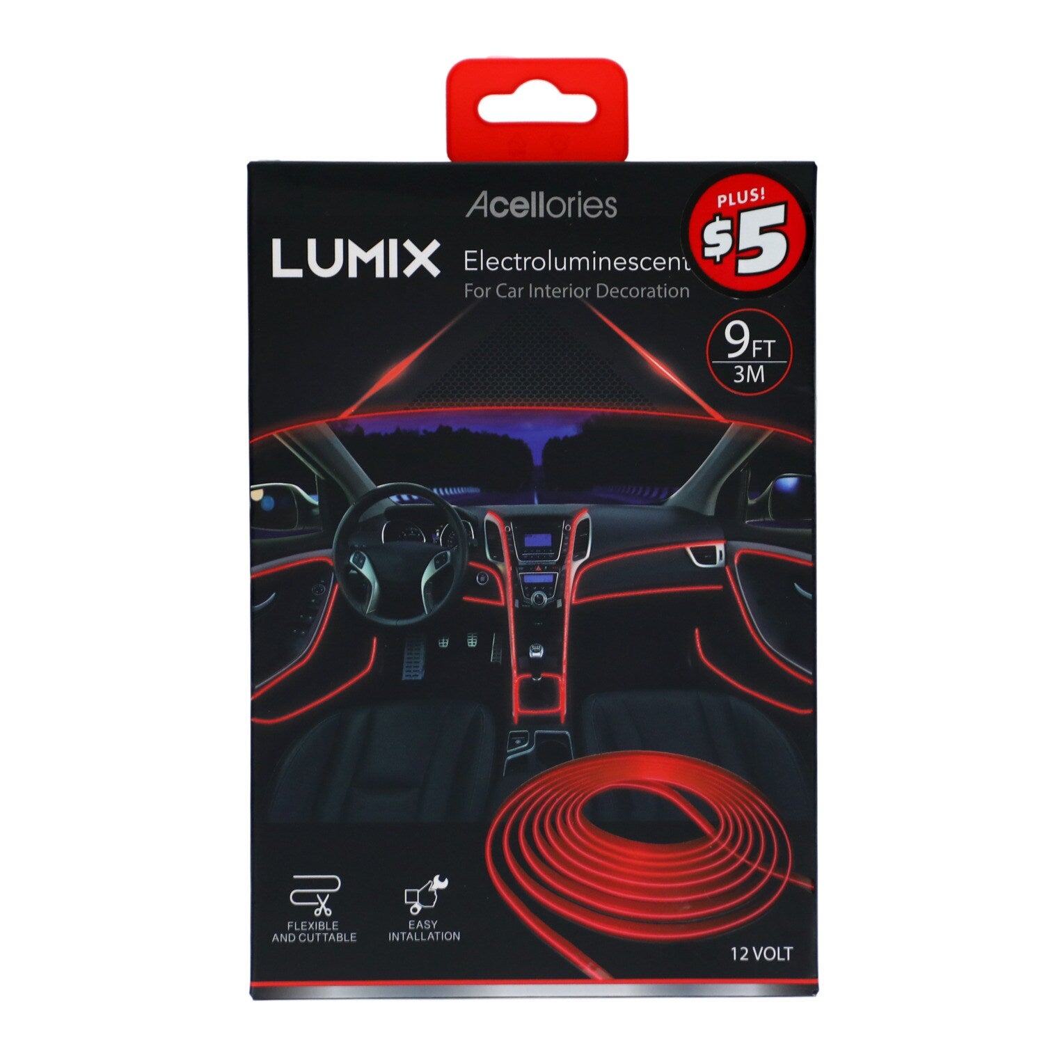 LUMX LED Interior Luminescent Car Trim Lights, 9-ft (Pack of 1)