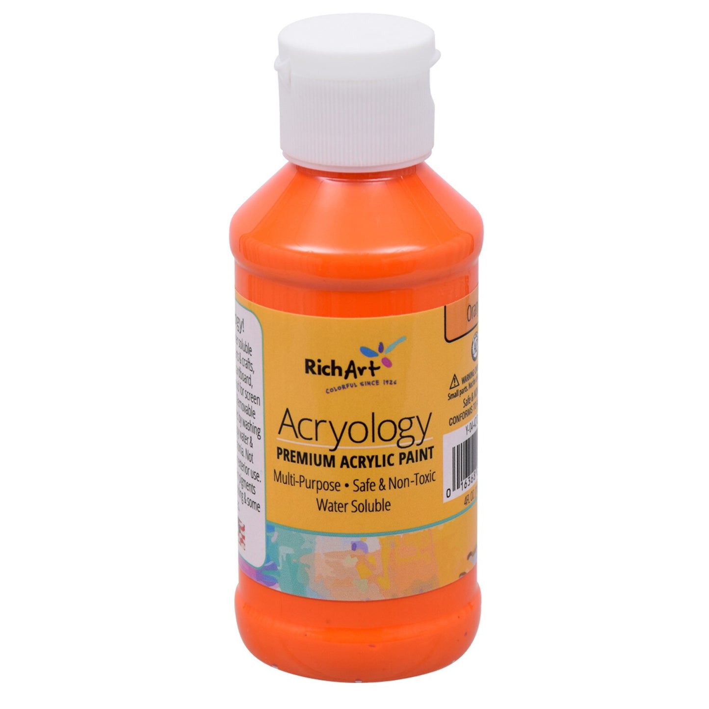 Rich Art Premium Acrylic Orange Paints, 4-fl.oz. Containers (Pack of 12)