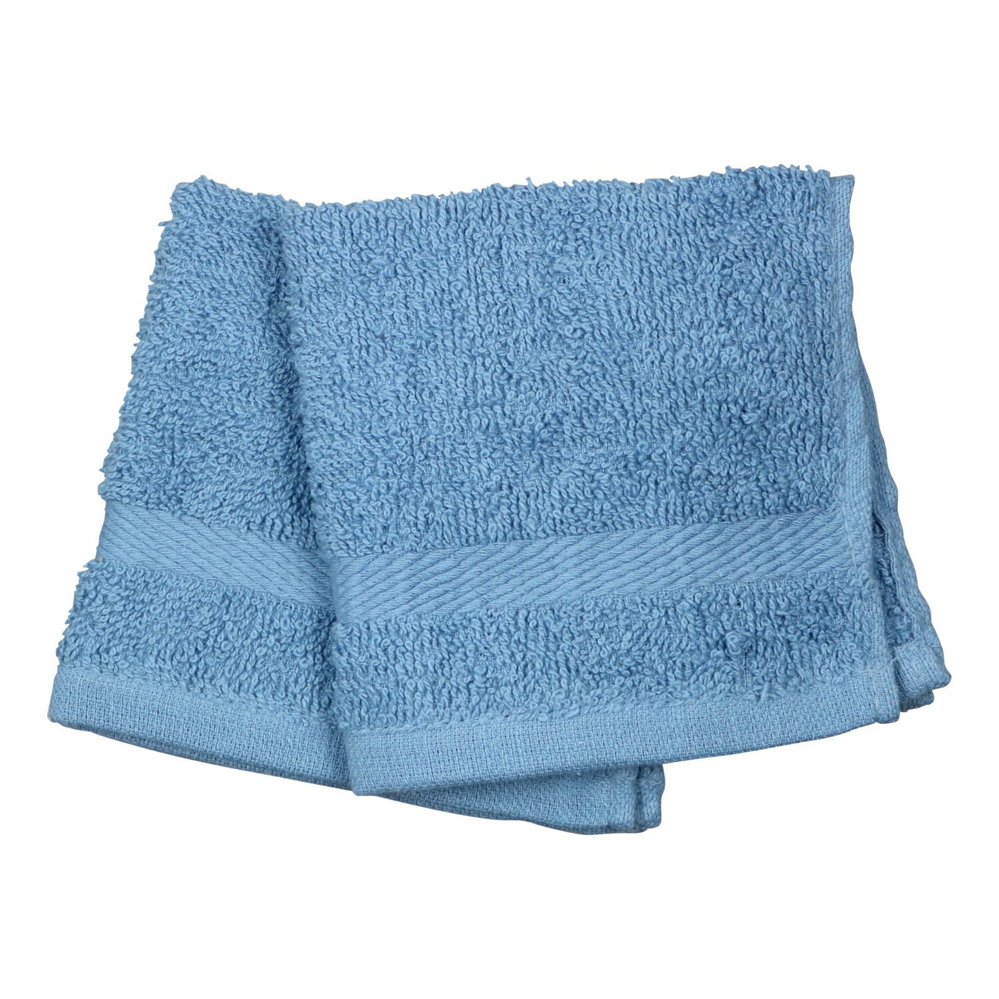 Home Collection Light Blue Cotton Washcloths, 2-ct. Packs (Pack of 24)