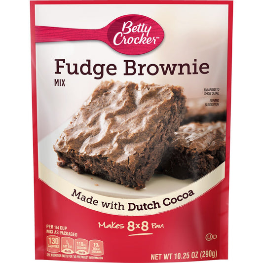 Betty Crocker Fudge Brownie Mix, 10.25-oz. (Pack of 6)