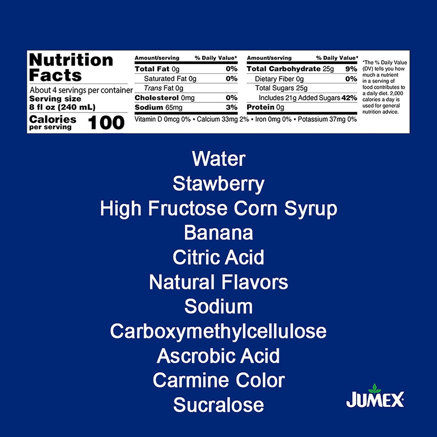 Jumex Strawberry Banana Nectar, 33.8-oz. (Pack of 12)