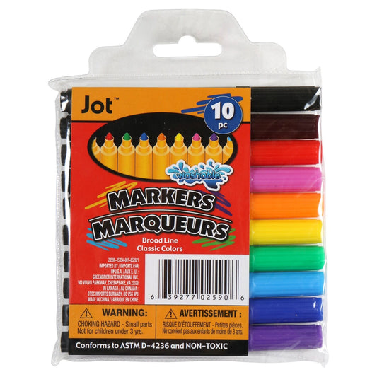 Jot Washable Broadline Markers, 10-ct. Packs (Pack of 6)
