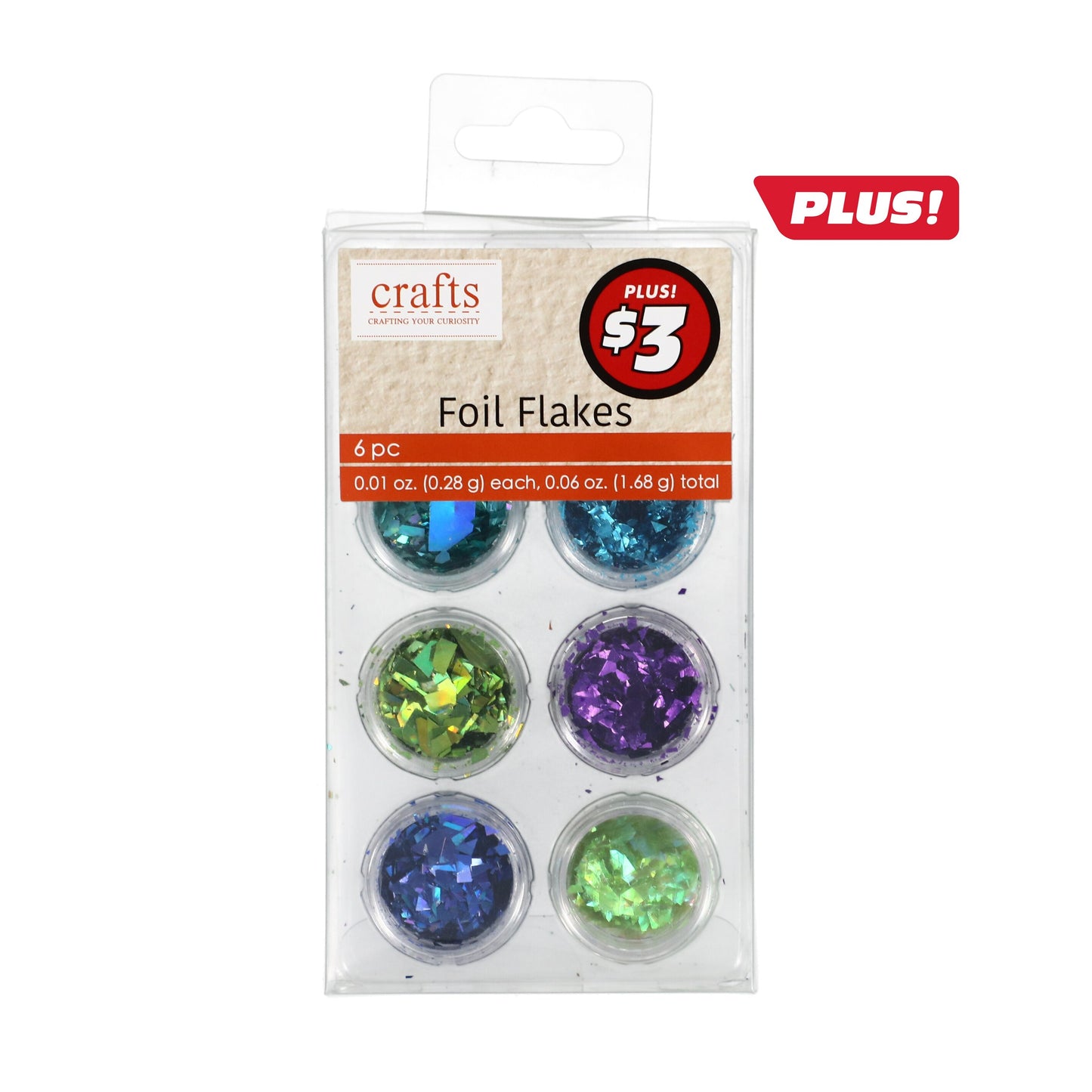Colorful Metallic Foil Flakes, 0.06-oz. (Pack of 3)