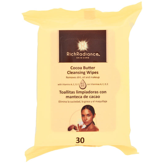 RichRadiance Cocoa Butter Cleansing Wipes, 30-ct. Packs (Pack of 24)