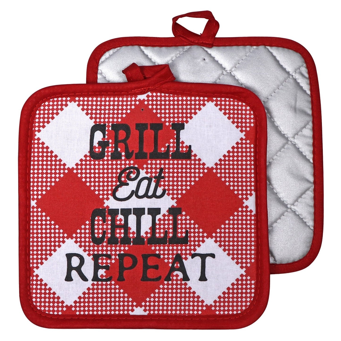 Home Collection Buffalo Check Oven Mitts and Pot Holders (Pack of 24)